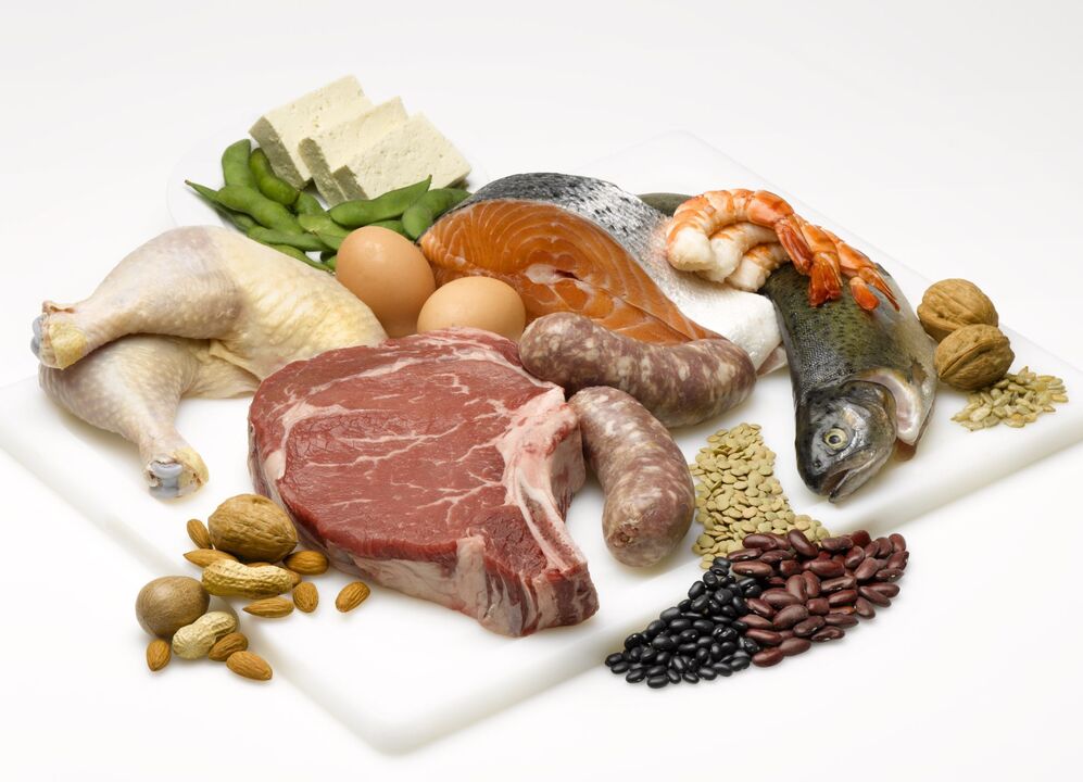 Diet protéin dumasar kana tuangeun tuangeun anu ngandung protéin. 